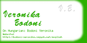 veronika bodoni business card